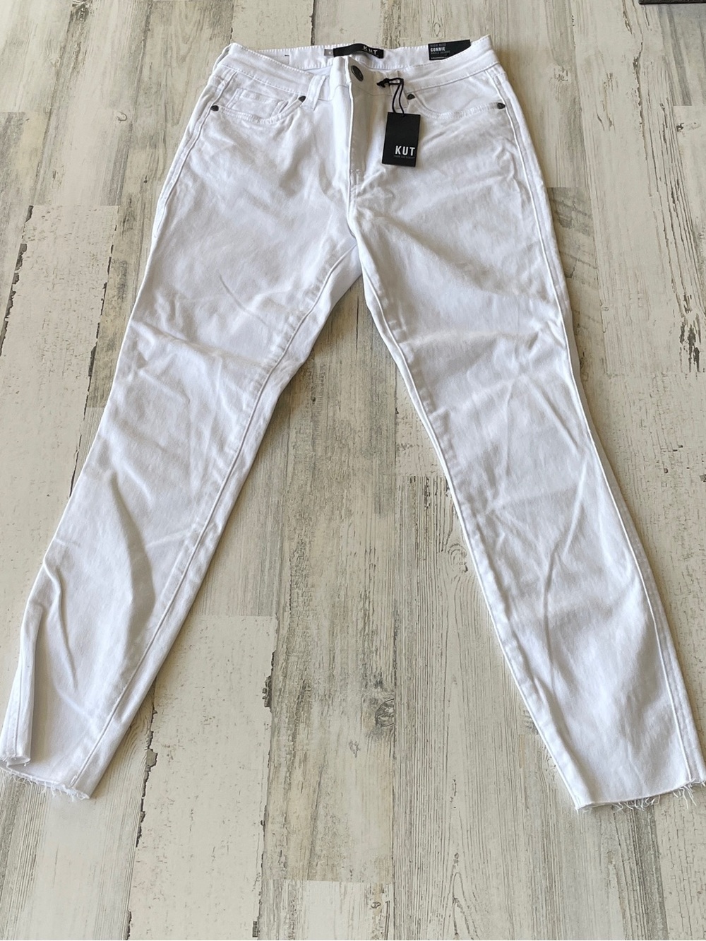 Kut from the Kloth Connie High Rise Ankle Skinny Jeans White NWT SZ 2 - Picture 13 of 13